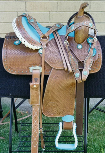 Natural leather horse western - natural,